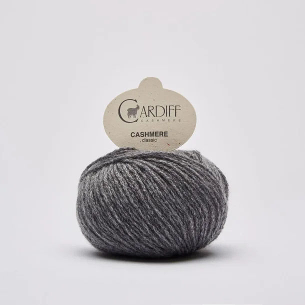 Cardiff Cashmere - Cashmere Classic uldgarn - Fumo 519 - 25g