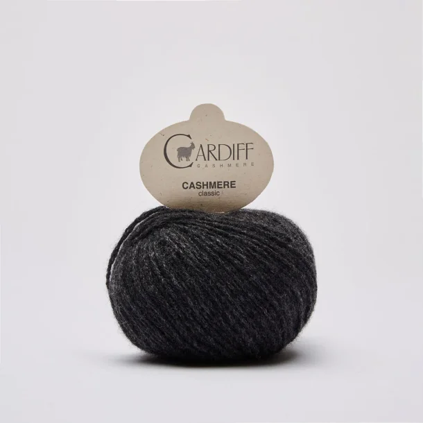 Cardiff Cashmere - Cashmere Classic uldgarn - Antracite 520 - 25g