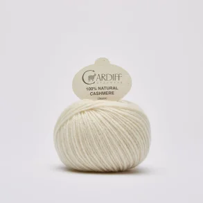 Cardiff Cashmere - Cashmere Classic uldgarn - Panna 599 (ufarvet) - 25g