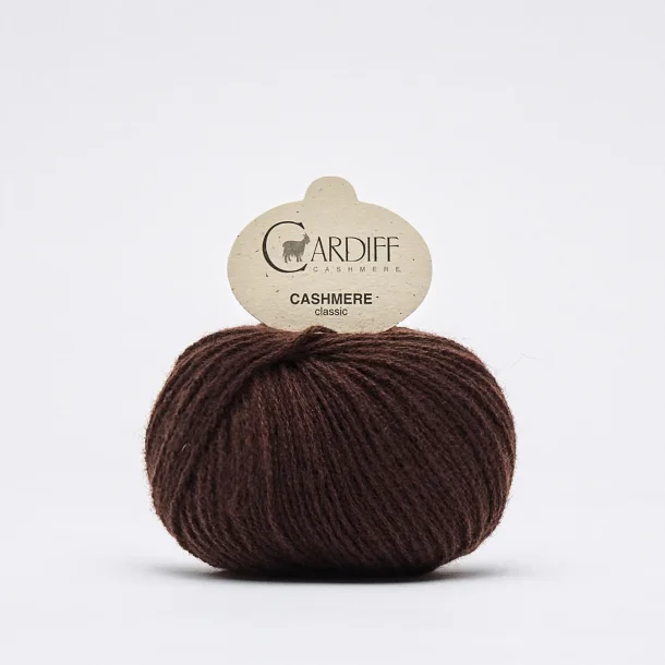 Cardiff Cashmere - Cashmere Classic uldgarn - Cacao 643 - 25g