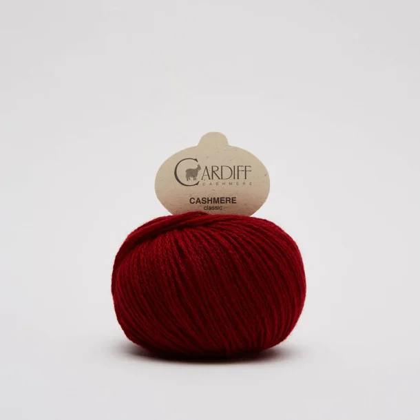 Cardiff Cashmere - Cashmere Classic uldgarn - Scarlatta 714 - 25g