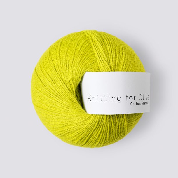 Knitting for Olive - Cotton Merino - Bomuld/Merino garn - Limegul - 50g