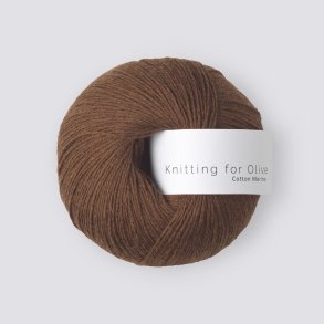 Knitting for Olive - Cotton Merino - Bomuld/Merino garn - Mrk Cognac - 50g