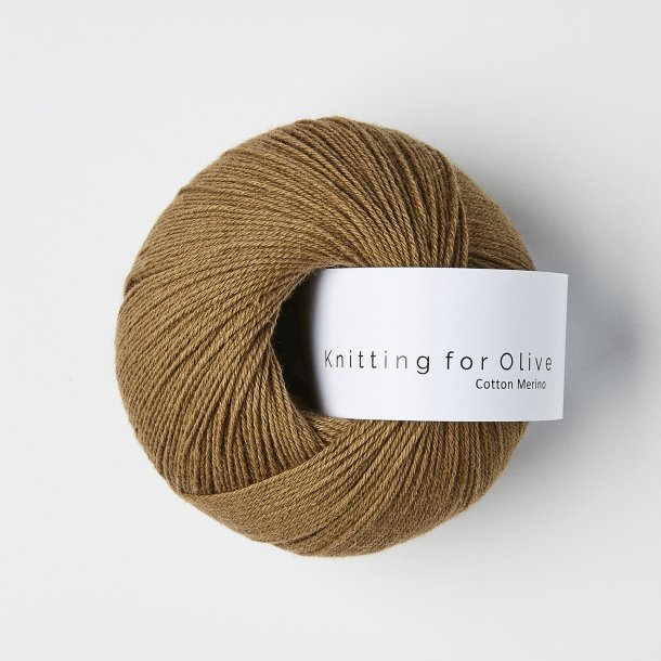 Knitting for Olive - Cotton Merino - Bomuld/Merino garn - N�ddebrun - 50g