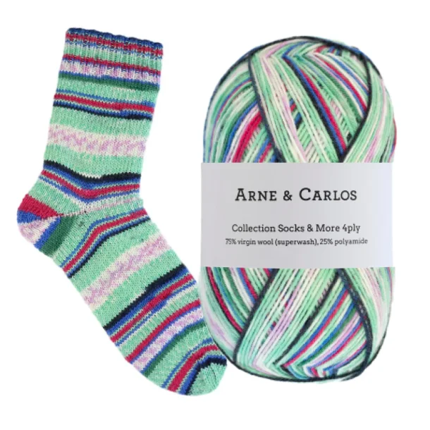 Arne &amp; Carlos - Socks &amp; More 4-ply str�mpegarn - Frost Night 3000 - 100g