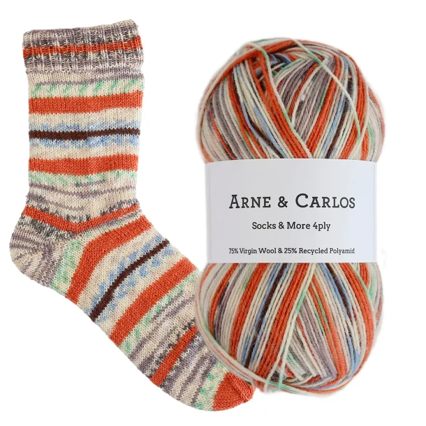 Arne &amp; Carlos - Socks &amp; More 4-ply str�mpegarn - The Last Brushstroke 3006 - 100g