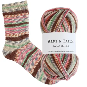Arne & Carlos - Socks & More 4-ply str�mpegarn - Worn Floorboards 3008 - 100g