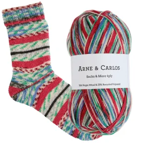 Arne & Carlos - Socks & More 4-ply str�mpegarn - The Long Table 3009 - 100g