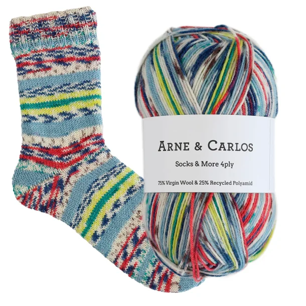 Arne &amp; Carlos - Socks &amp; More 4-ply str�mpegarn - Sun Through Glass 3010 - 100g