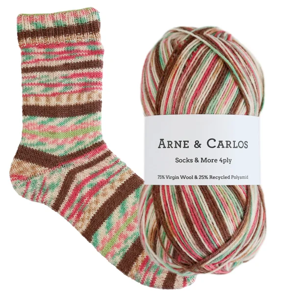 Arne &amp; Carlos - Socks &amp; More 4-ply str�mpegarn - Linen Curtains 3011 - 100g