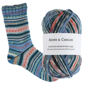 Arne & Carlos - Socks & More 4-ply str�mpegarn - Summer Night 3657 - 100g
