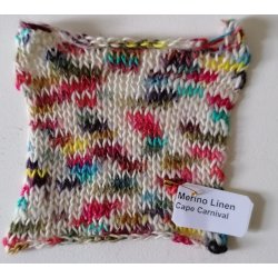 Cowgirl Blues - Merino Linen Gradient - Merinould og hrgarn - "Cape Carnival" - 100g