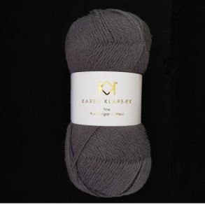 Karen Klarbk - Fine Pure Organic Wool uldgarn - Charcoal 2508 - 50g