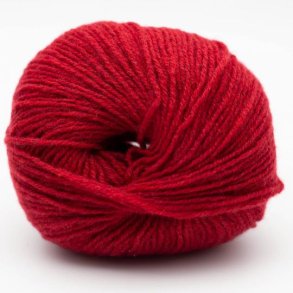 *Kremke Soul Wool - Eco Cashmere uldgarn Fingering - Cherry Red 10041 - 25g