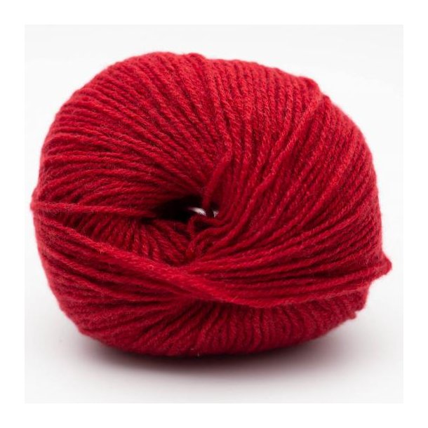 *Kremke Soul Wool - Eco Cashmere uldgarn Fingering - Cherry Red 10041 - 25g