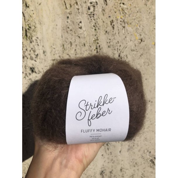 Strikkefeber - Fluffy Mohair - Mohair/uld garn - Chokolade 916 - 50g
