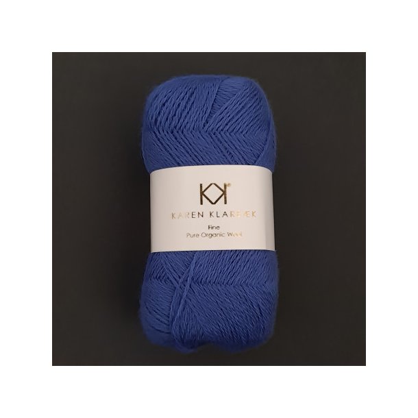Karen Klarbk - Fine Pure Organic Wool uldgarn - Cobalt 2517 - 50g