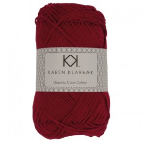 Karen Klarbk - 8/4 kologisk bomuldsgarn - Dark Christmas Red 0005 - 50g
