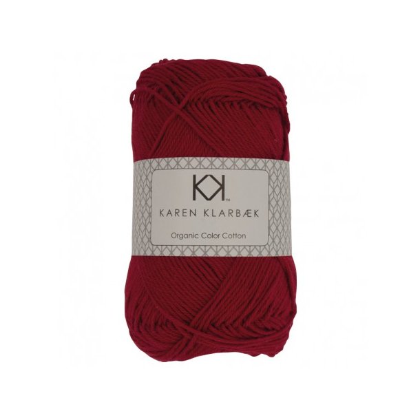 Karen Klarbk - 8/4 kologisk bomuldsgarn - Dark Christmas Red 0005 - 50g