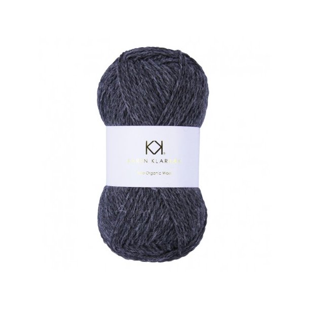 Karen Klarbk - Pure Organic Wool - uldgarn - Dark Grey Melange 2007 - 50g