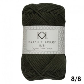 Karen Klarbk - 8/8 kologisk Bomuldsgarn - Dark Kombu Green 1013 - 50g 