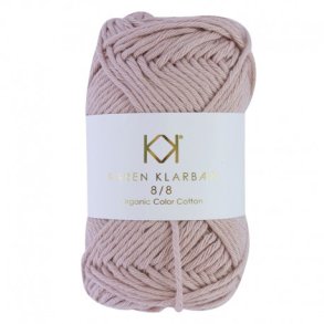Karen Klarbk - 8/8 kologisk Bomuldsgarn - Dark Old Rose 1028 - 50g 