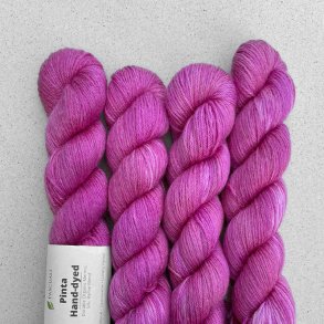 Pascuali - Pinta hndfarvet - silke/ramie/merino uldgarn - Deep Pink (206) - 50g