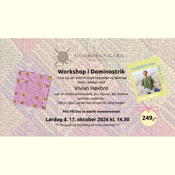Workshop i Dominostrik med Vivian H�xbro - L�rdag d. 17. oktober 2026