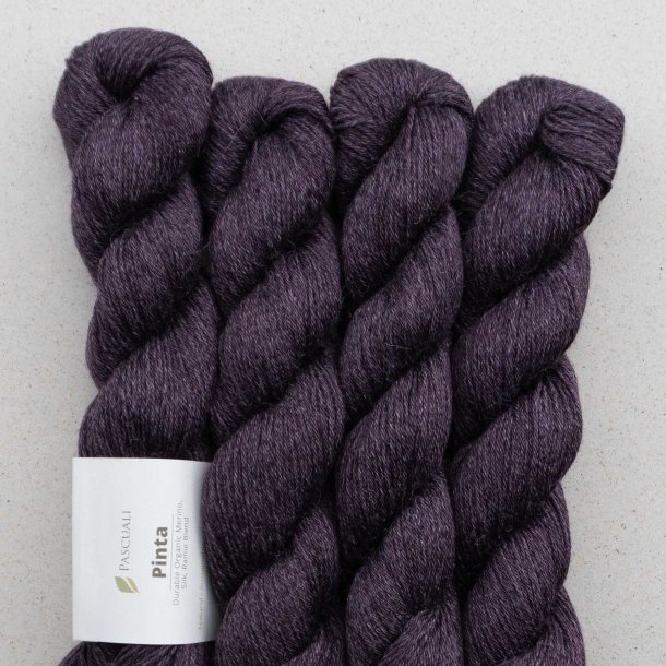 Pascuali - Pinta - silke/ramie/merino uldgarn - Eggplant (111) - 50g