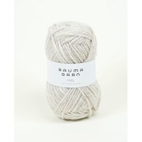 Rauma Garn - Fivel - uldgarn - Lys beige meleret 4078 - 50g