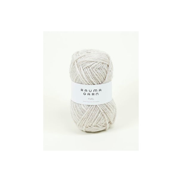 Rauma Garn - Fivel - uldgarn - Lys beige meleret 200 (4078) - 50g