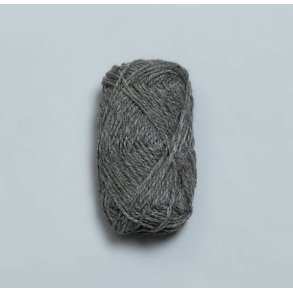 Rauma Garn - Fivel - uldgarn - Mrk gr naturmeleret 400 - 50g