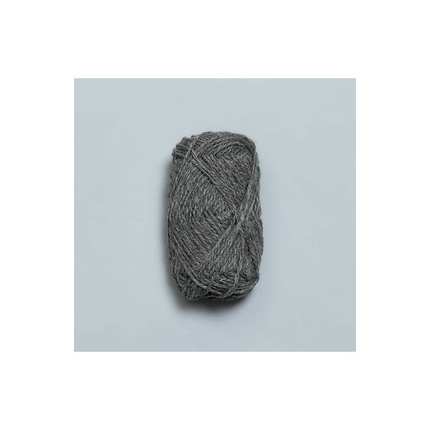 Rauma Garn - Fivel - uldgarn - Mrk gr naturmeleret 400 - 50g