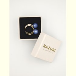 Kazuri - Strikkering i messing - dobbelt - Farve 1