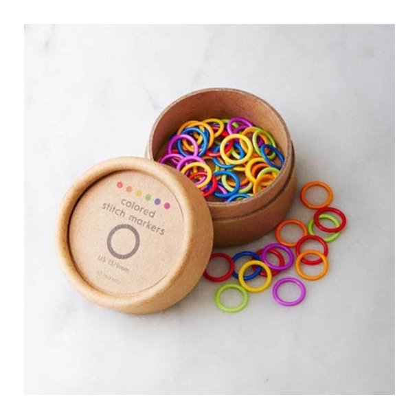 CocoKnits farvede maskemarkrer - Stor 13/9 - 60 stk.