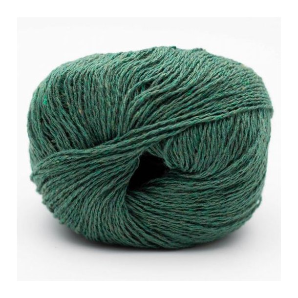 Kremke Soul Wool - Reborn Denim Uni - recycled bomuldsgarn - Flaskegrn (163) - 50g