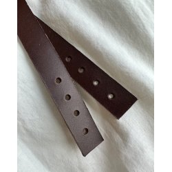 PetiteKnit - L�derrem til Florence Bag - M�rkebrun