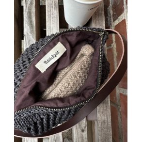 PetiteKnit - For til taske m/rund bund - Brun - 58cm