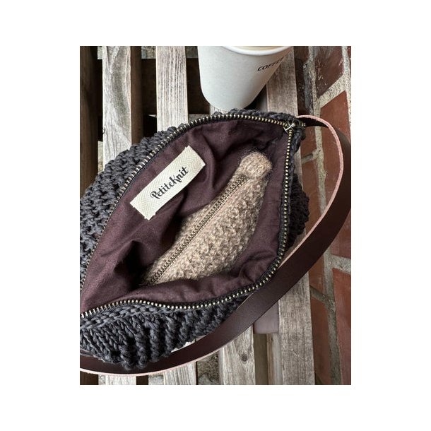 PetiteKnit - For til taske m/rund bund - Brun - 58cm