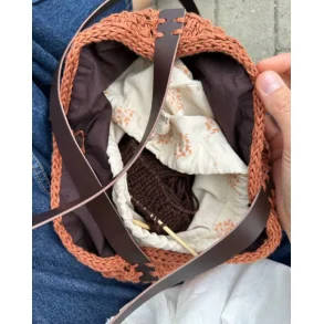PetiteKnit - For til taske m/rund bund - Brun - 68cm