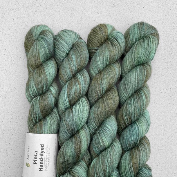 Pascuali - Pinta hndfarvet - silke/ramie/merino uldgarn - Forest (213) - 50g