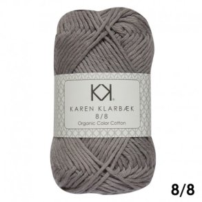 Karen Klarbk - 8/8 kologisk Bomuldsgarn - Frost Grey 1015 - 50g 