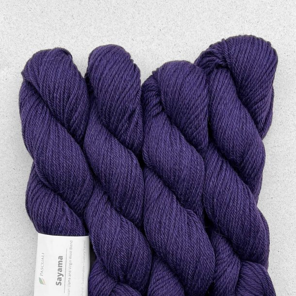 Pascuali - Sayama - lama/hjlandsuld garn - Grape 321 - 50g