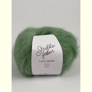 Strikkefeber - Fluffy Mohair - Mohair/uld garn - Green Tea 015 - 50g