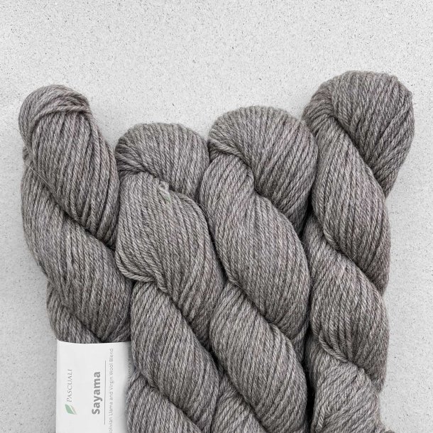 Pascuali - Sayama - lama/hjlandsuld garn - Grey 313 - 50g