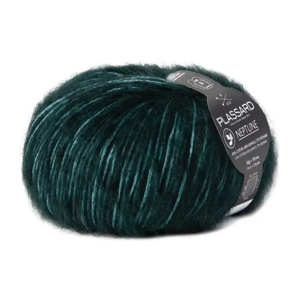 Plassard - Neptune - alpaca/bomuld/mohair garn - Grn (76) - 50g