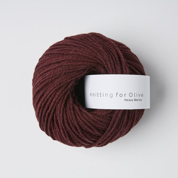 Knitting for Olive - Heavy Merino - Merino uldgarn - Bordeaux - 50g