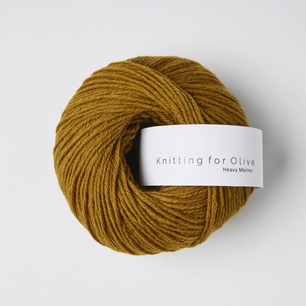 Knitting for Olive - Heavy Merino - Merino uldgarn - M�rk Okker - 50g