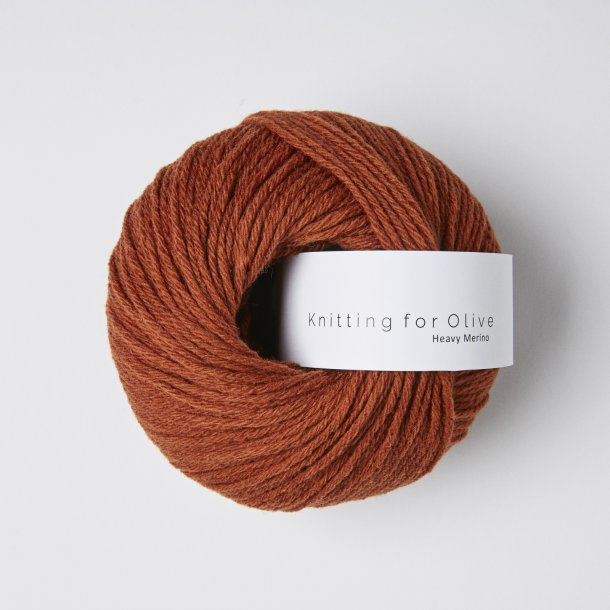 Knitting for Olive - Heavy Merino - Merino uldgarn - Rust - 50g