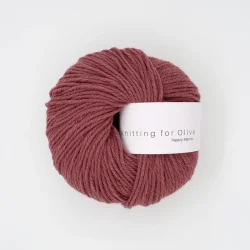 Knitting for Olive - Heavy Merino - Merino uldgarn - Blommerosa - 50g